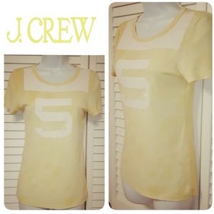J.CREW Fitted Tee Distressed Vintage #5 Jersey